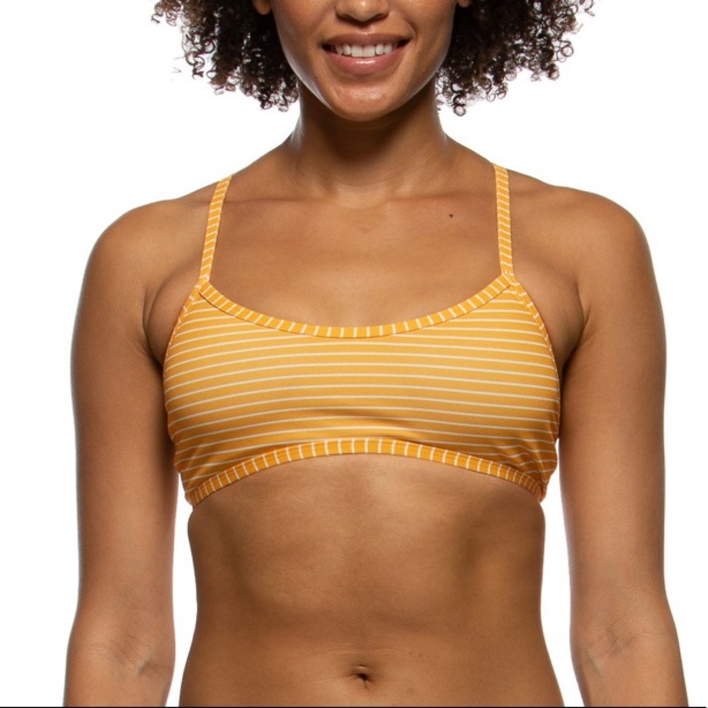 Jolyn orange and white Grayson top